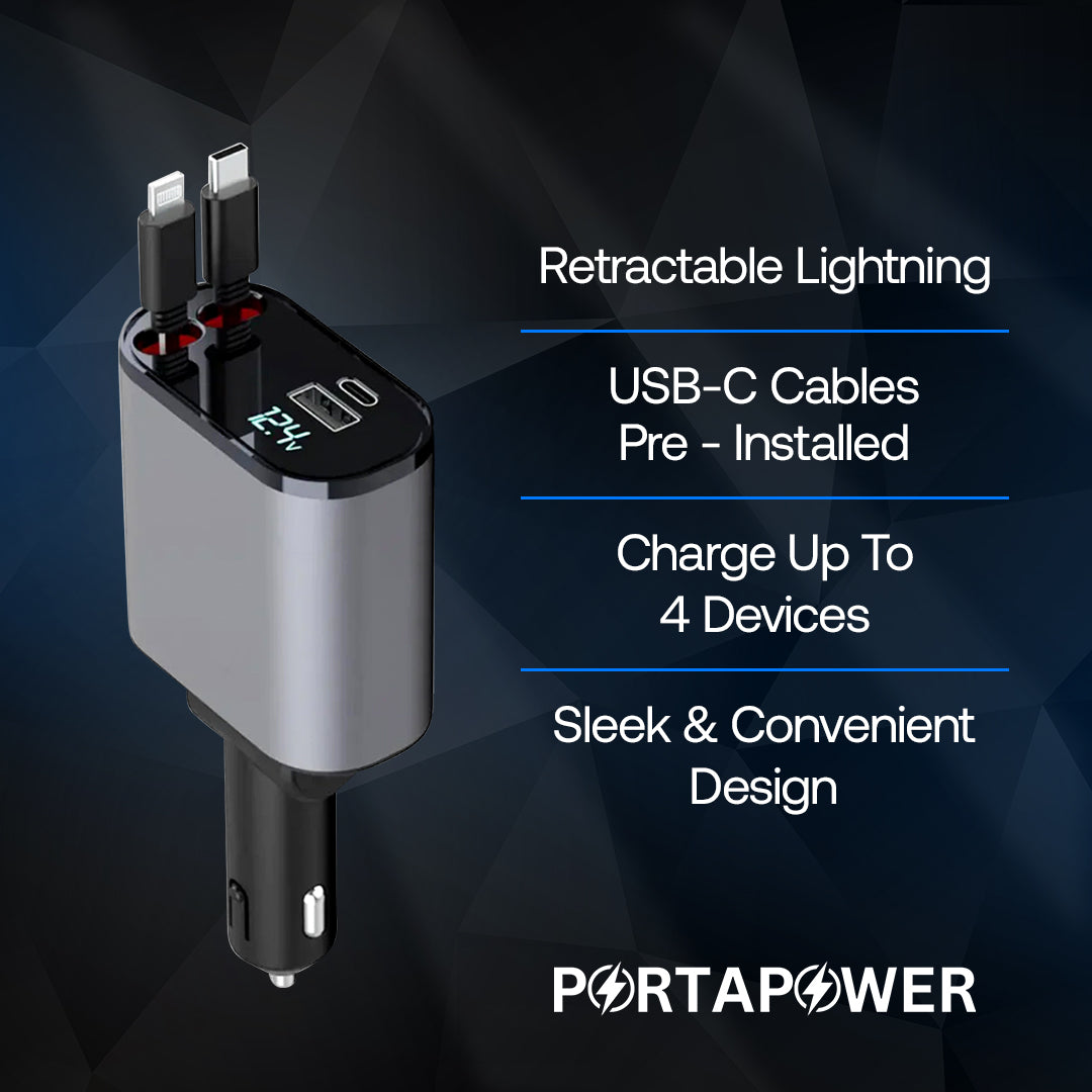 PortaPower™ - Retractable Car Charger